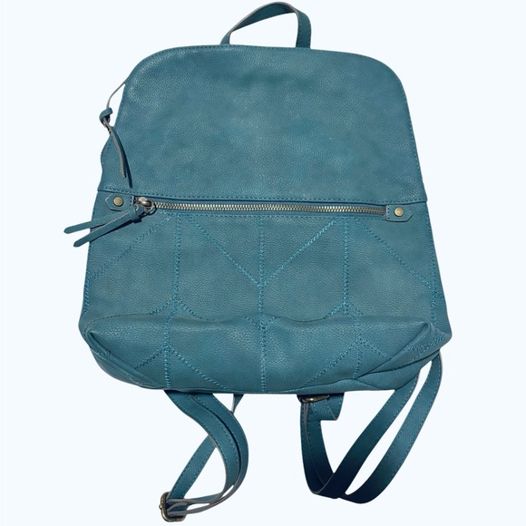 Sonoma Handbags - Sonoma Goods Turquoise/Green Faux Leather Backpack PurseDecorative Stitch